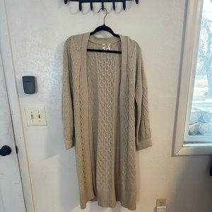 Long Open Front Sweater